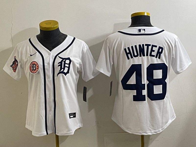 Women 2025 Detroit Tigers #48 Hunter White Game Nike MLB Jersey style 6